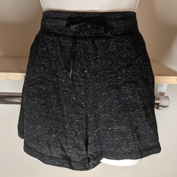 Athletic Works Dark Charcoal Gray Heather Workout Shorts - Picture 1 of 3